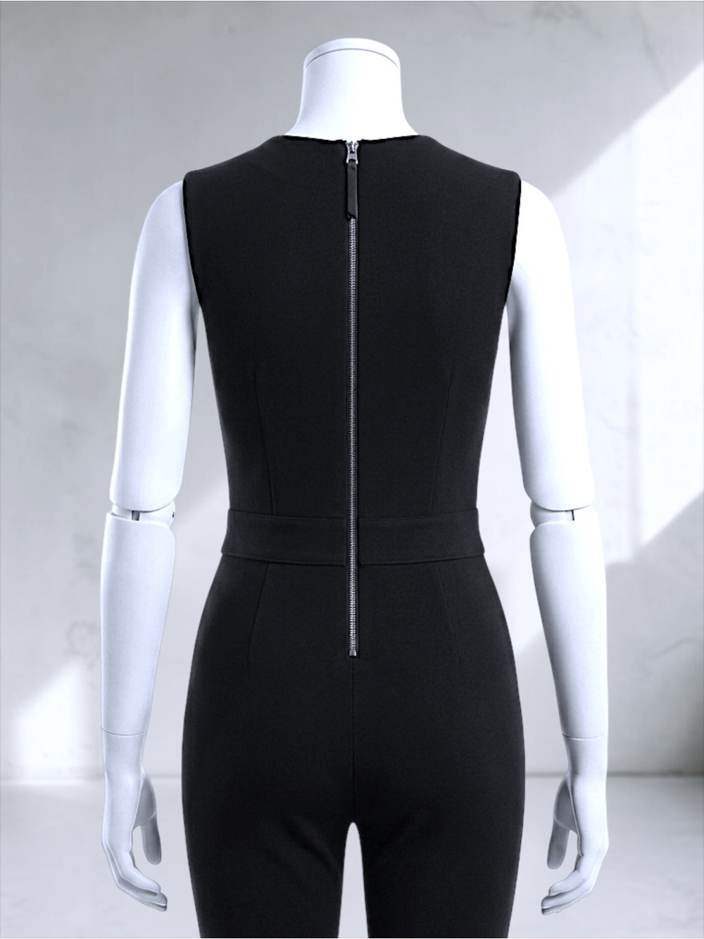 SPANX Black Sleeveless Flare Ponte Jumpsuit – Size L - Picture 12 of 14